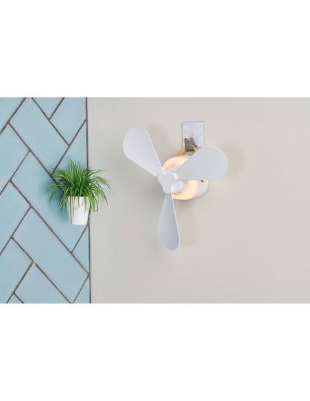 Ventilador portátil, recargable con usb, 3 aspas, 4 velocidades, con mando