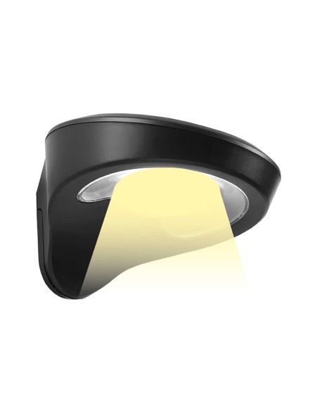 Aplique solar 2w 200lm 6500k con sensor color negro edm