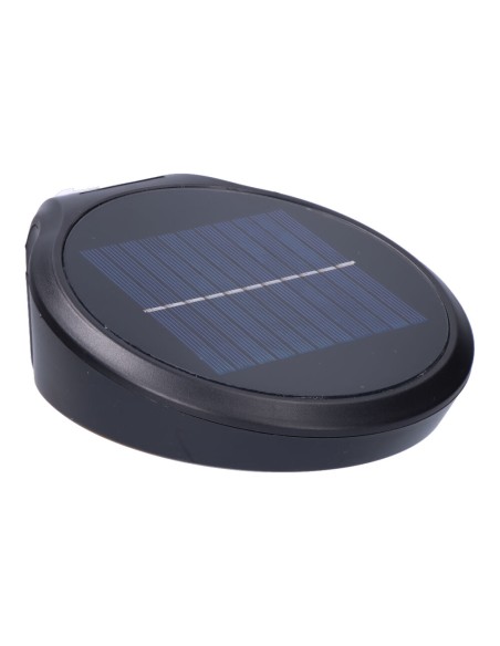 Aplique solar 2w 200lm 6500k con sensor color negro edm