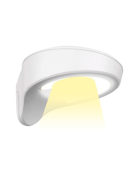 Aplique solar 2w 200lm 6500k con sensor color blanco edm