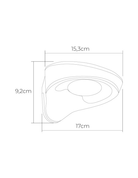 Aplique solar 2w 200lm 6500k con sensor color blanco edm