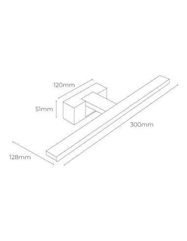 Lámpara led de pared o espejo 6 w 4.000 k 600...