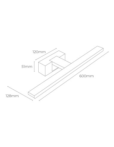 Lámpara led de pared o espejo 12 w 4.000 k...