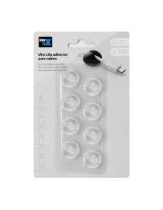 Mini clip adhesivo para cables transparente inofix 2