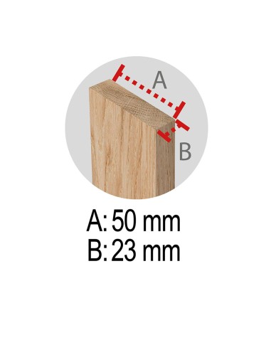 Caballete pino pro 1 metro sección 50x23mm...