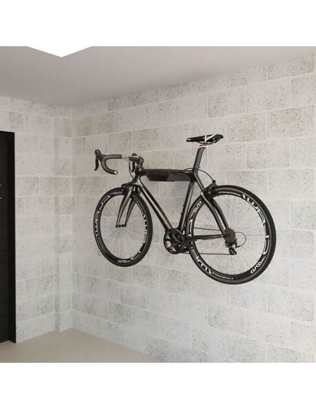 Soporte fijo bici 8070 acero negro mate rei