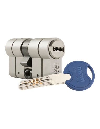 Cilindro scx+ de alta seguridad anti-rotura, antibumping y antiganzúa. 30-40 níquel y doble embrague. scx+den:30-40 mcm