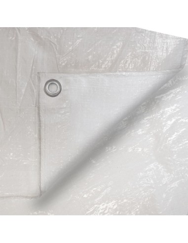 Toldo polietileno de doble cara color blanco, densidad 90 g / m², 5 x 8 m