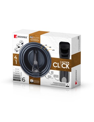 Set 3 cazos click & cook ø16 / ø18 / ø20 cm