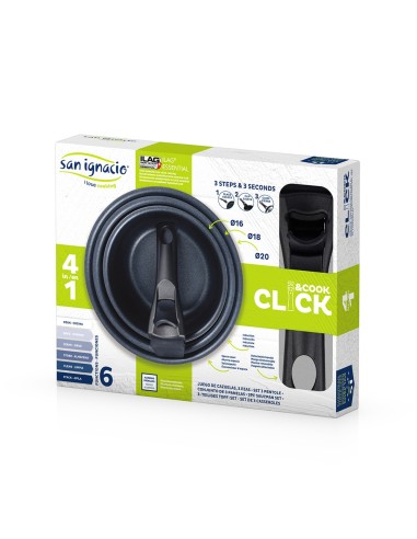 Set 3 sartenes click & cook ø18 / ø20 / ø24 cm