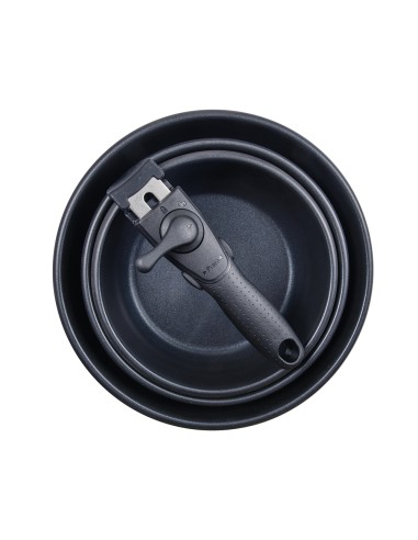 Set 3 sartenes acero inoxidable click & cook...