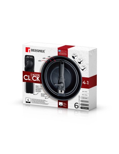 Set 3 sartenes acero inoxidable click & cook...