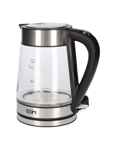 Hervidor de agua de cristal + acero inoxidable...