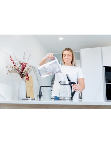 Hervidor de agua de cristal + acero inoxidable...