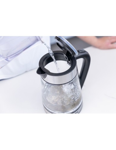 Hervidor de agua de cristal + acero inoxidable...