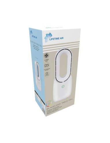 Ventilador de mesa sin aspas, recargable usb, 3...