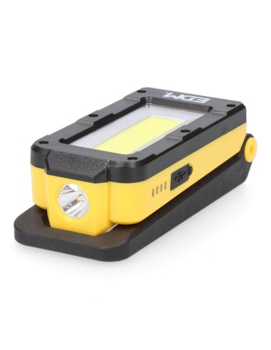 Linterna de trabajo led recargable con base...