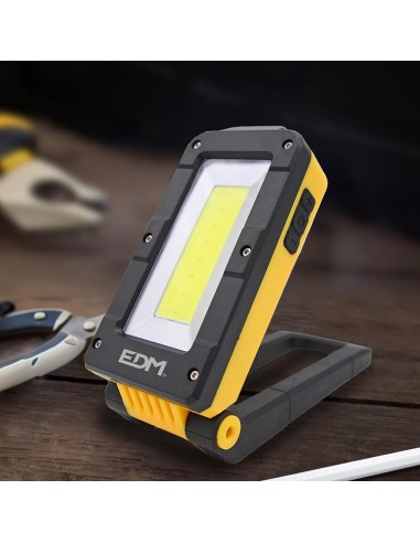 Linterna de trabajo led recargable con base...