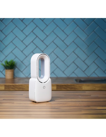 Ventilador de mesa sin aspas, recargable usb, 3 velocidades 12,4 x 9 x 30 cm