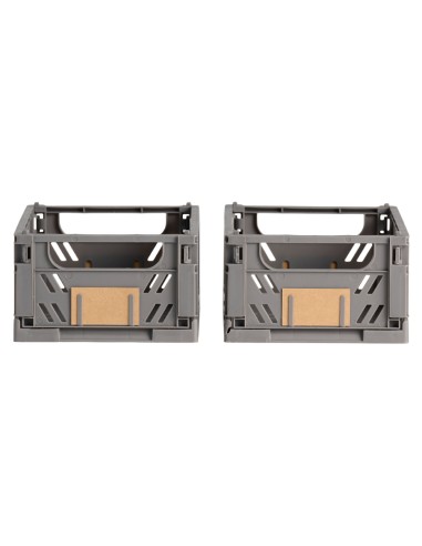 Caja almacenaje plegable gris 17 x 12.5 x 7 cm...