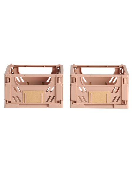 Caja almacenaje plegable arena 17 x 12,5 x 7 cm set 2 piezas