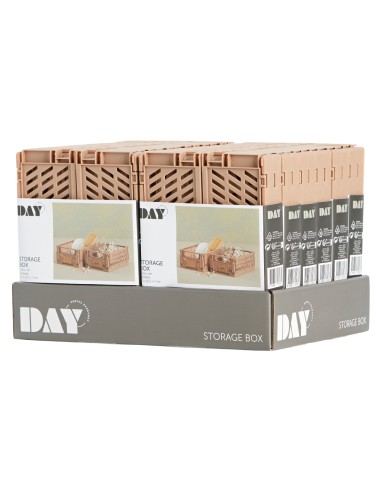 Caja almacenaje plegable arena 17 x 12,5 x 7 cm...