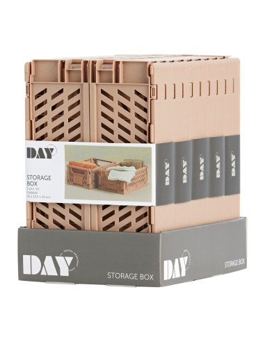 Caja almacenaje plegable arena 25 x 16,5 x 10...