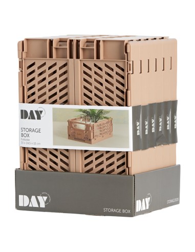 Caja almacenaje plegable arena 33 x 24,5 x 15 cm