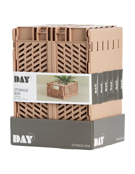 Caja almacenaje plegable arena 33 x 24,5 x 15 cm