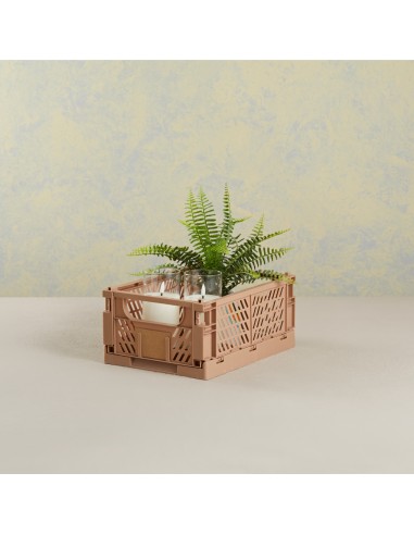 Caja almacenaje plegable arena 33 x 24,5 x 15 cm