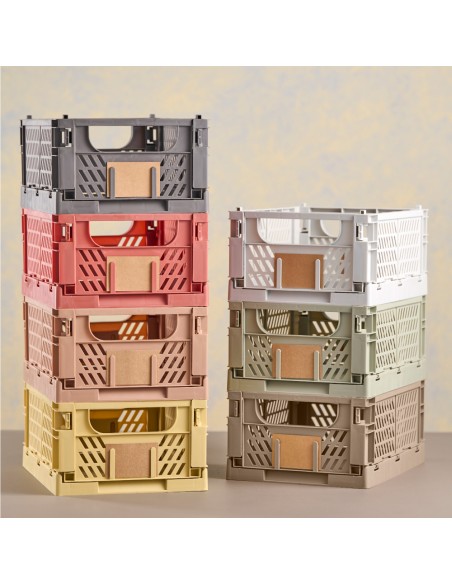 Caja almacenaje plegable arena 33 x 24,5 x 15 cm