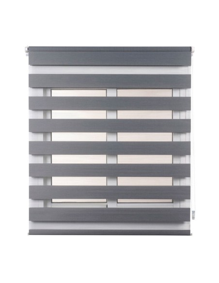 Estor enrollable clip&fix noche&dia plata 120x180cm cintacor - storplanet