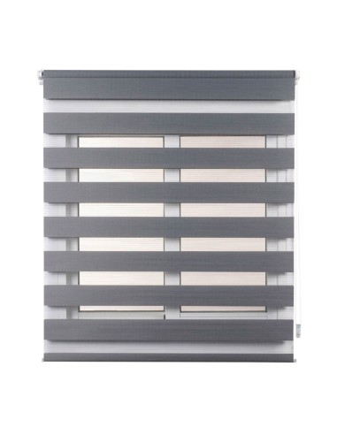 Estor enrollable clip&fix noche&dia plata...