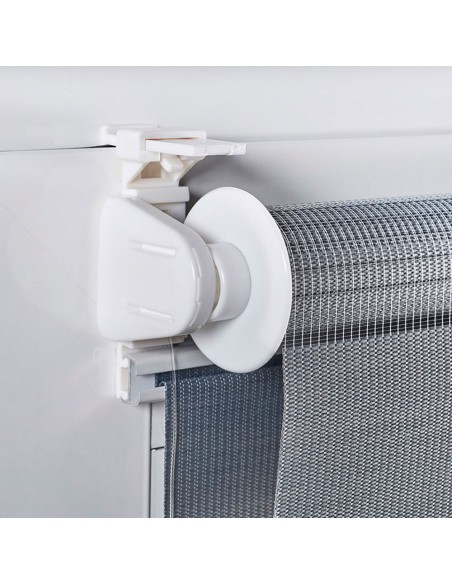 Estor enrollable clip&fix noche&dia plata 150x180cm cintacor - storplanet