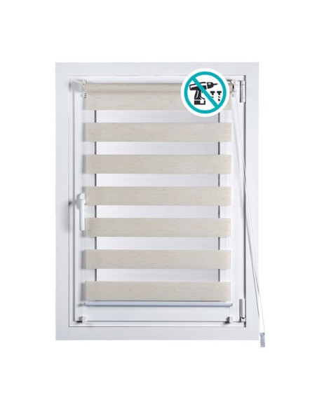 Estor enrollable clip&fix noche&dia lino 120x180cm cintacor - storplanet