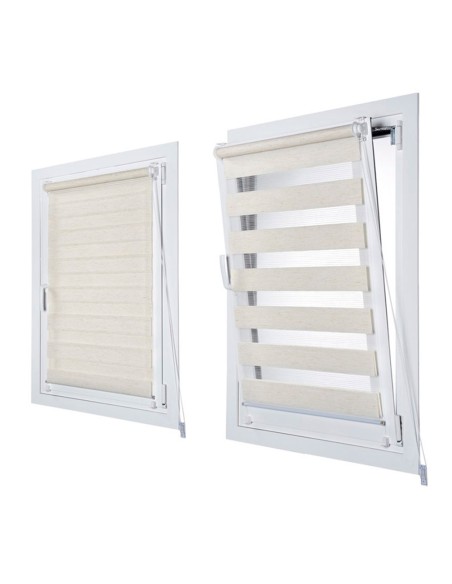 Estor enrollable clip&fix noche&dia lino 120x180cm cintacor - storplanet