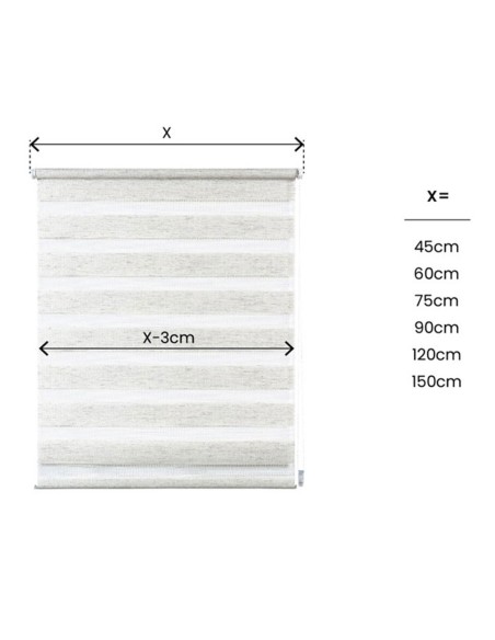 Estor enrollable clip&fix noche&dia lino 120x180cm cintacor - storplanet