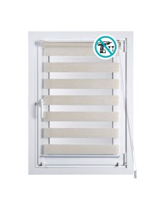 Estor enrollable clip&fix noche&dia lino 150x180cm cintacor - storplanet