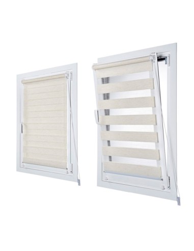 Estor enrollable clip&fix noche&dia lino...