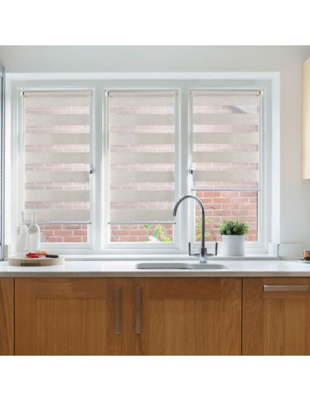 Estor enrollable clip&fix noche&dia lino 150x180cm cintacor - storplanet