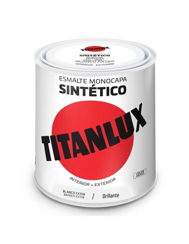 Esmalte sintético monocapa blanco exteriore brillante 566e 250ml titanlux 5809021