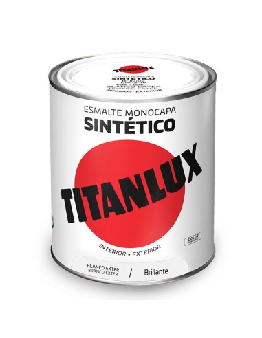 Esmalte sintético monocapa blanco exteriores brillante 750ml titanlux 5809022