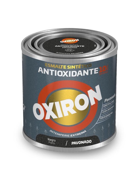 Esmalte sintético metálico antioxidante oxiron negro pavonado 250ml titan 5809046