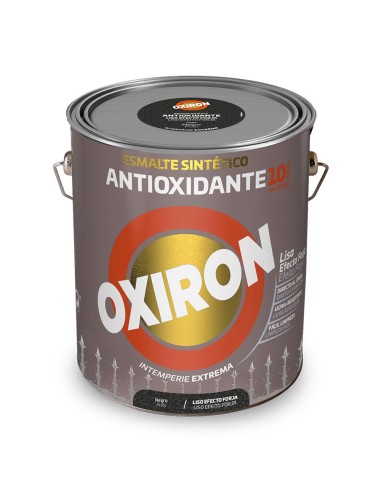 Esmalte sintético metálico antioxidante oxiron negro liso efecto forja 4l titan 5809095