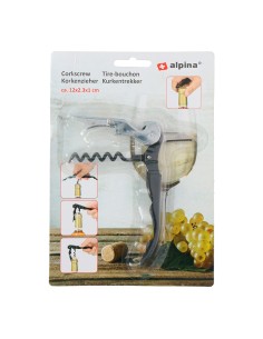 Sacacorchos de camarero sommelier inoxidable/abs 12cm 2