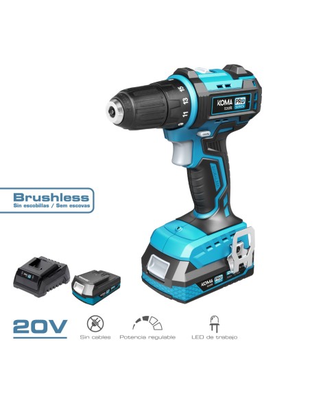 Kit maletin taladro atornillador 20 v brushless