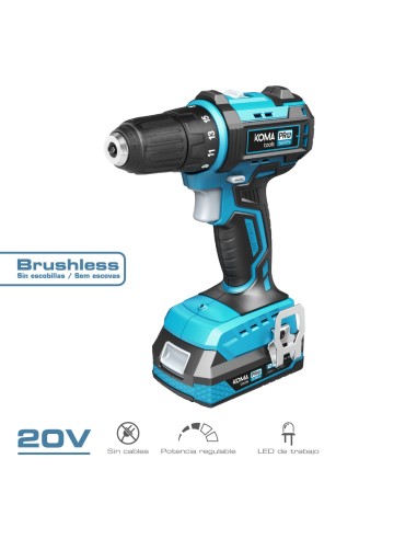 Kit maletin taladro atornillador 20 v brushless