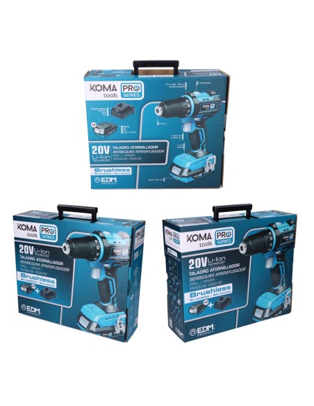 Kit maletin taladro atornillador 20 v brushless