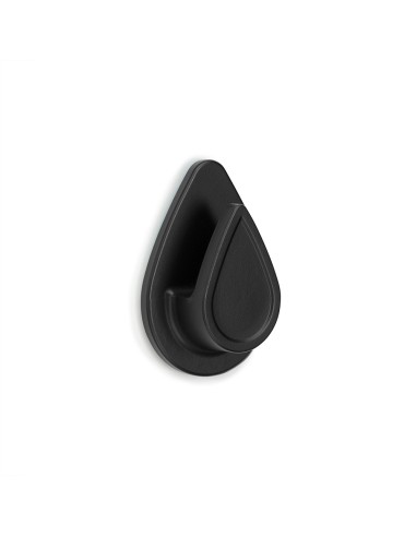Colgador resistente al agua modelo gota negro mate (blister)