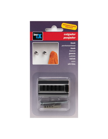 Colgador cilíndrico negro mate